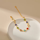 Amara - pulsera de corazones multicolor