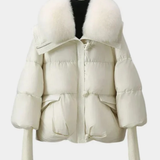 Rocío Madrid - chaqueta acolchada con cuello de pelo