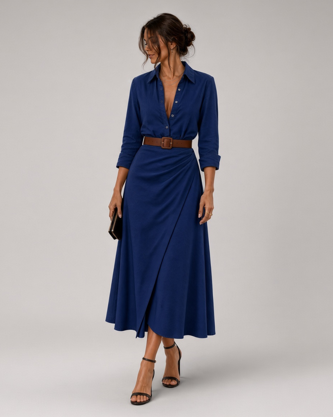 Millie - vestido camisa con solapa