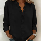 Camille - blusa con volantes y cuello en V