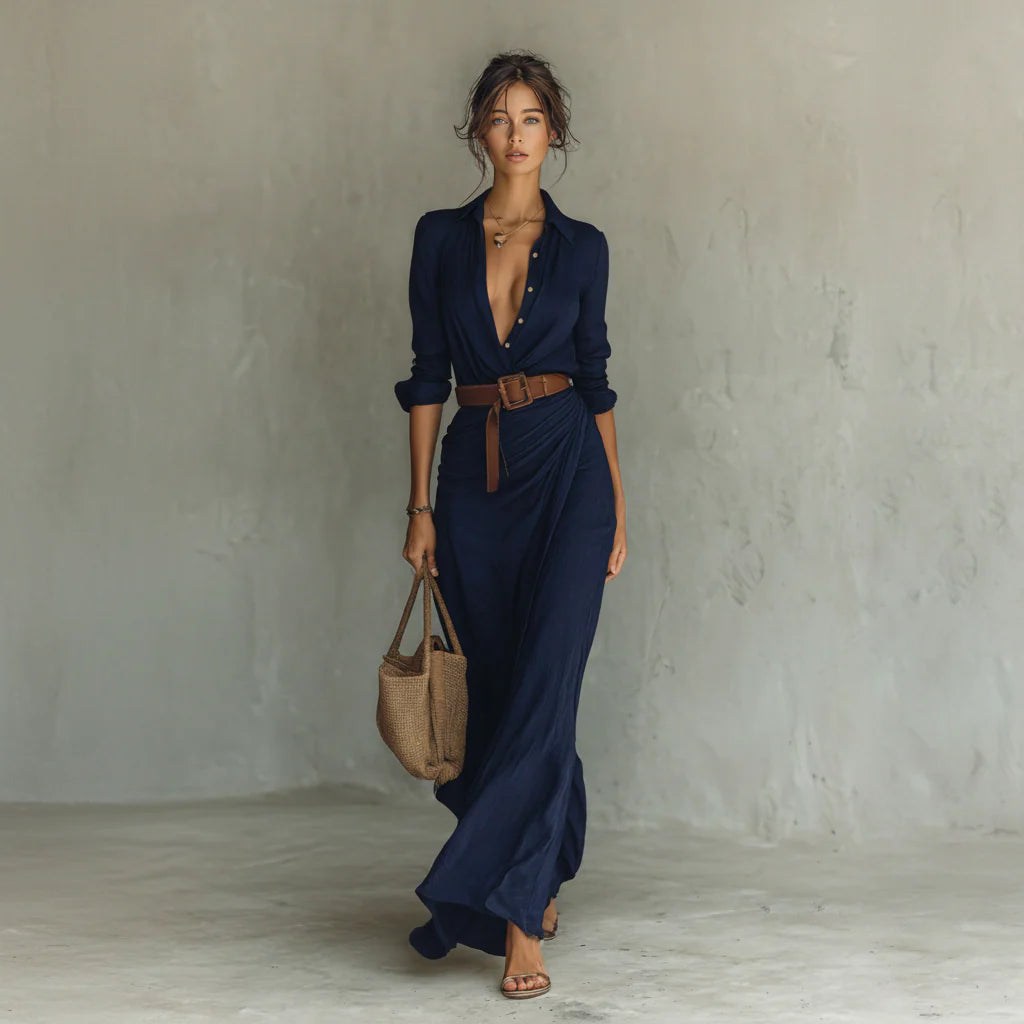 Millie - Vestido camisa con solapa