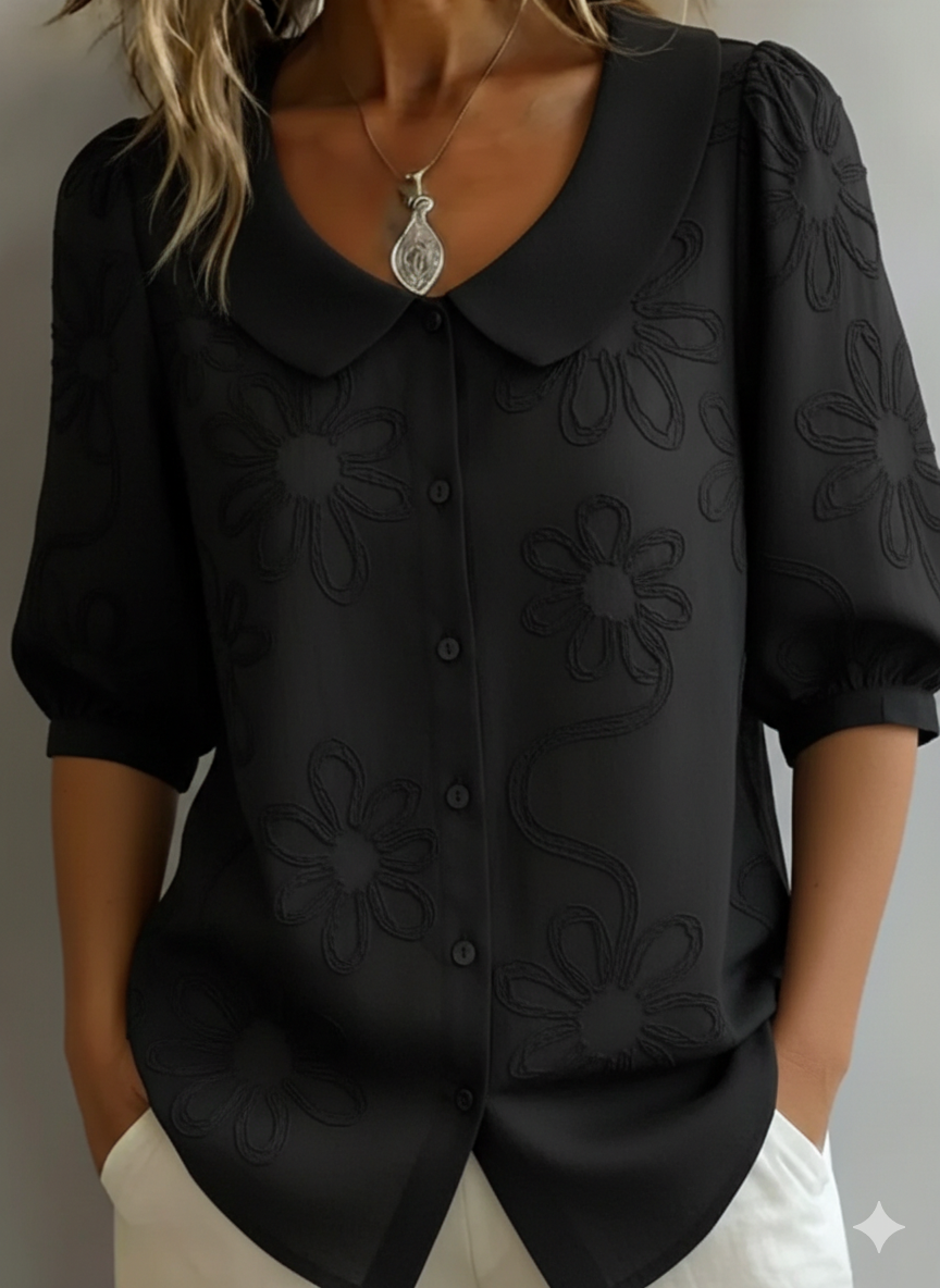 Soléa Bloom / Blusa ligera floral de elegancia natural