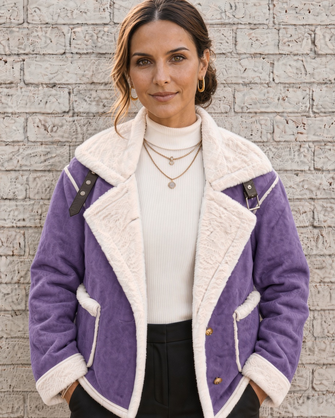 Adela- chaqueta con cuello de borreguito