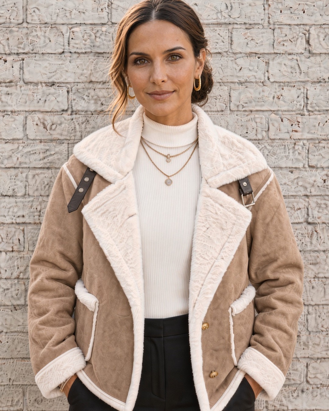 Adela- chaqueta con cuello de borreguito