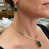 Leonor - conjunto de collar y pendientes en verde esmeralda