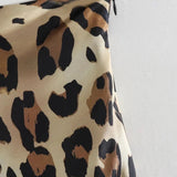 Tigresse - falda de satén con estampado de leopardo