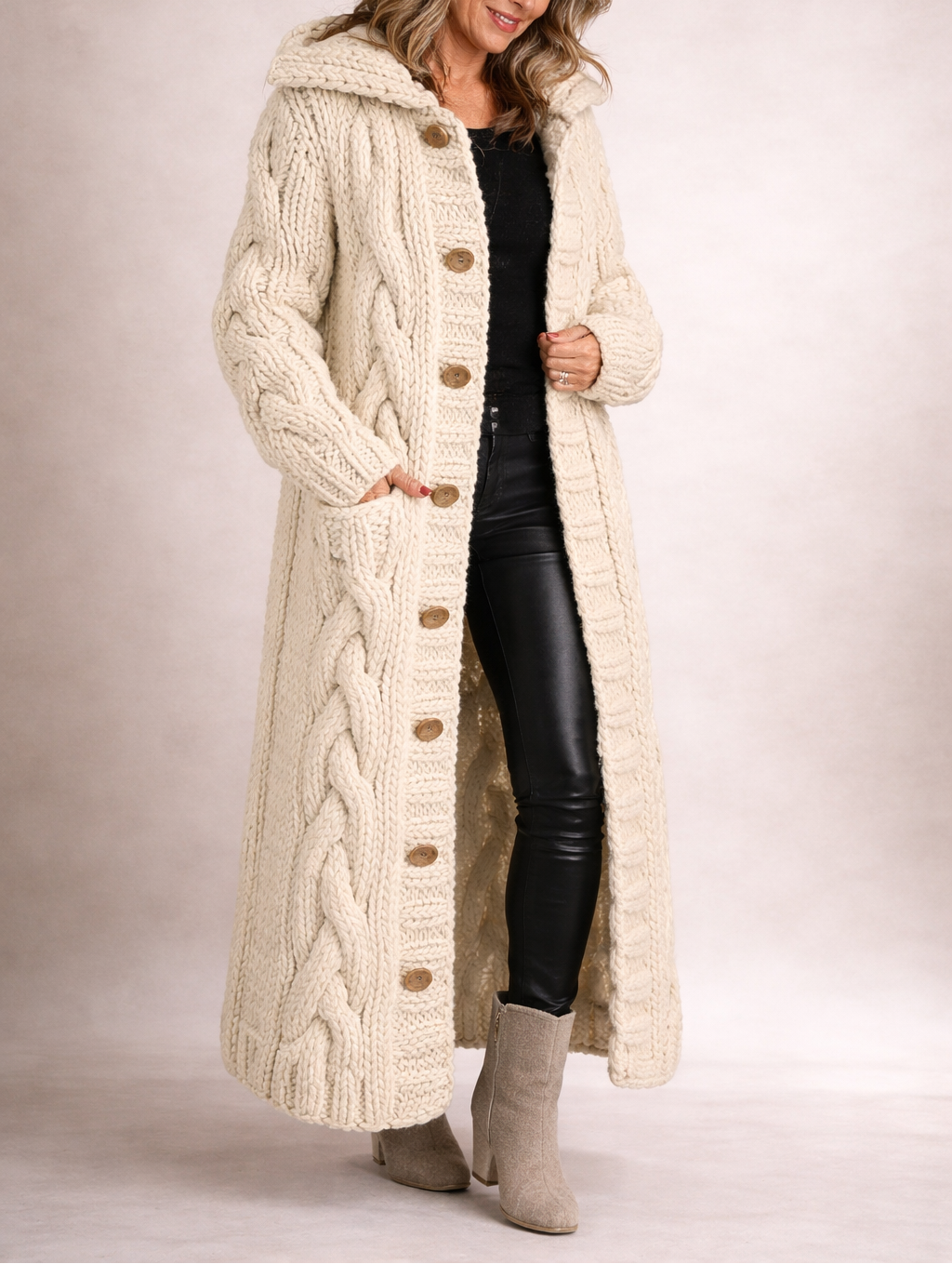 Karin / Abrigo trenzado Luxe