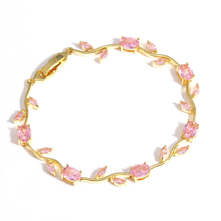 Violeta - pulsera de cristales rosados