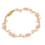 Violeta - pulsera de cristales rosados