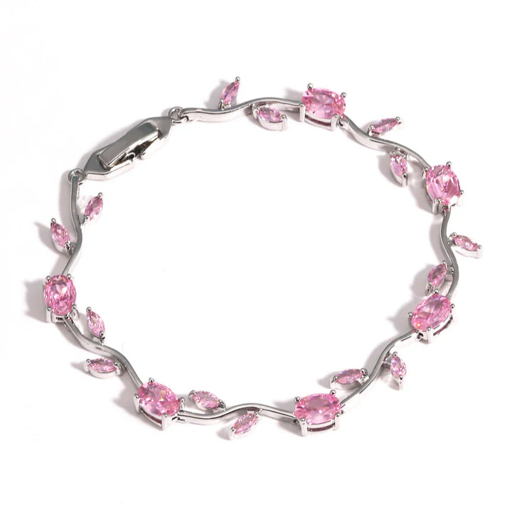 Violeta - pulsera de cristales rosados