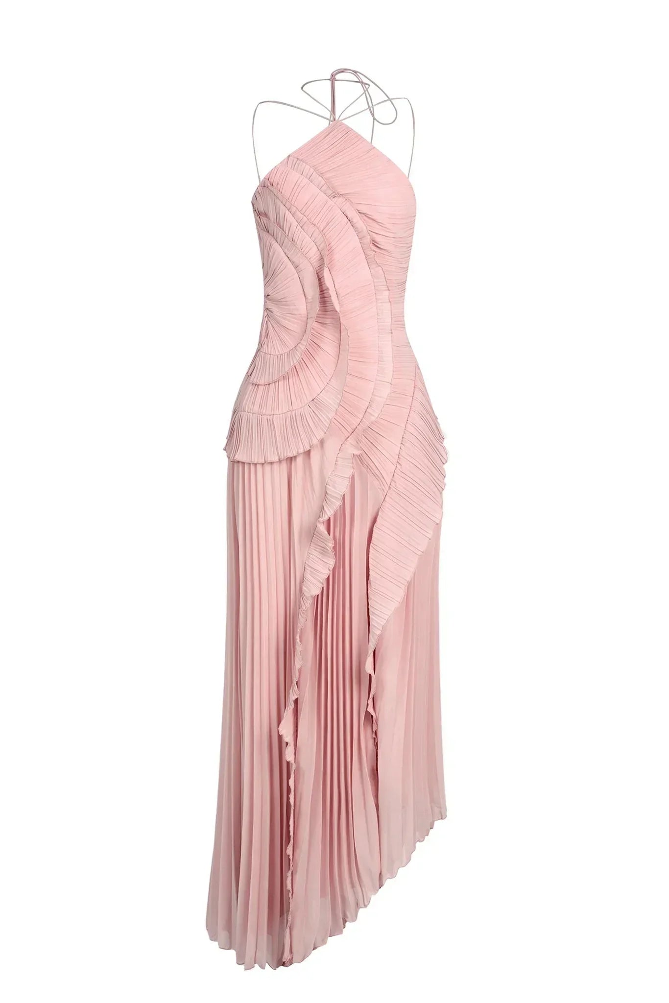 Valeria - vestido de elegancia plisada en Lila