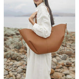 Ombrello - bolso de piel auténtica de litchi