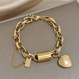 Nuria - pulsera de eslabones con corazón