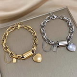 Nuria - pulsera de eslabones con corazón