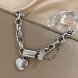 Nuria - pulsera de eslabones con corazón