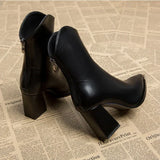 Acero - botas de cuero con puntera metálica