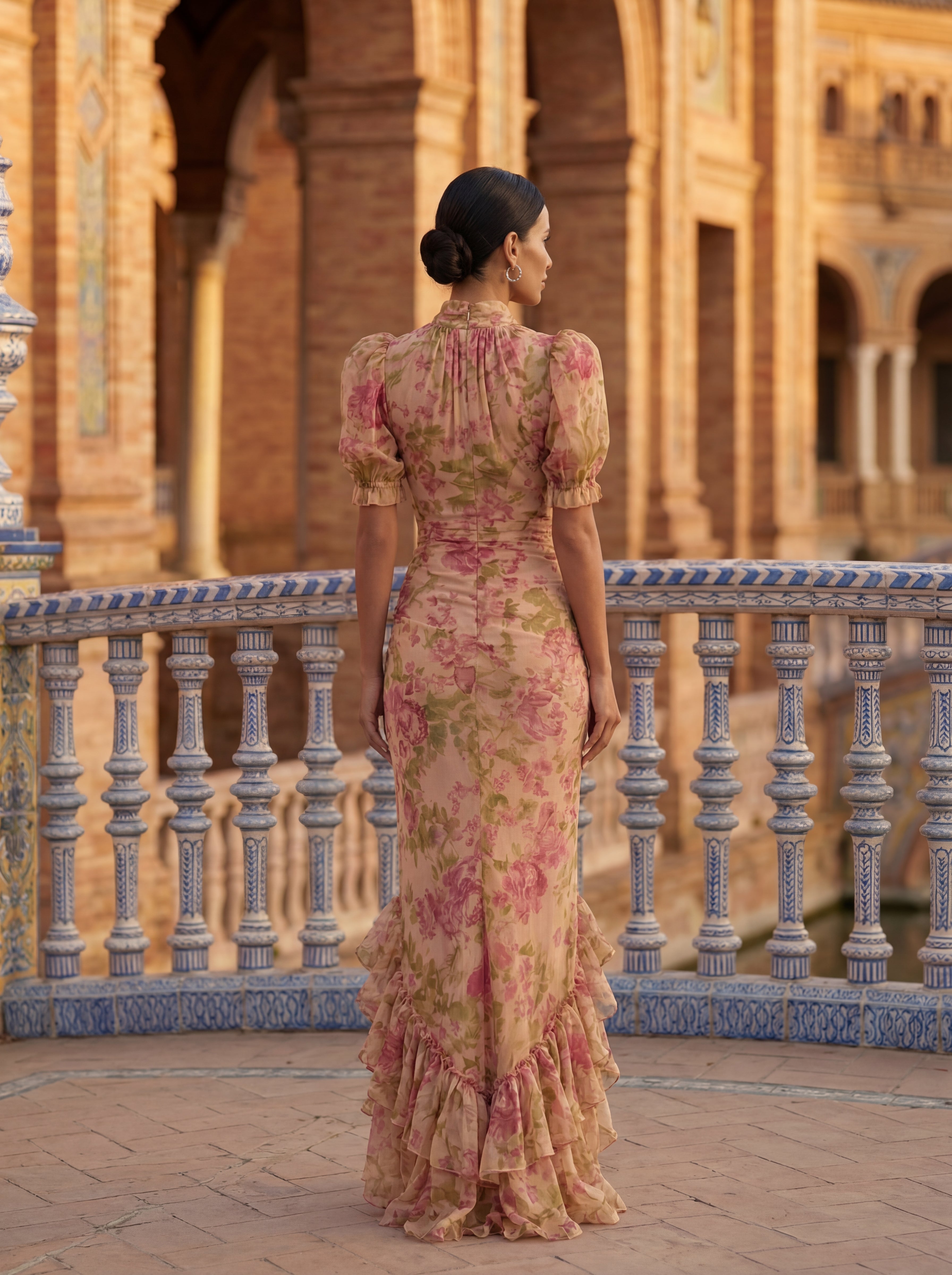 Sevilla Jardín - vestido longo floral