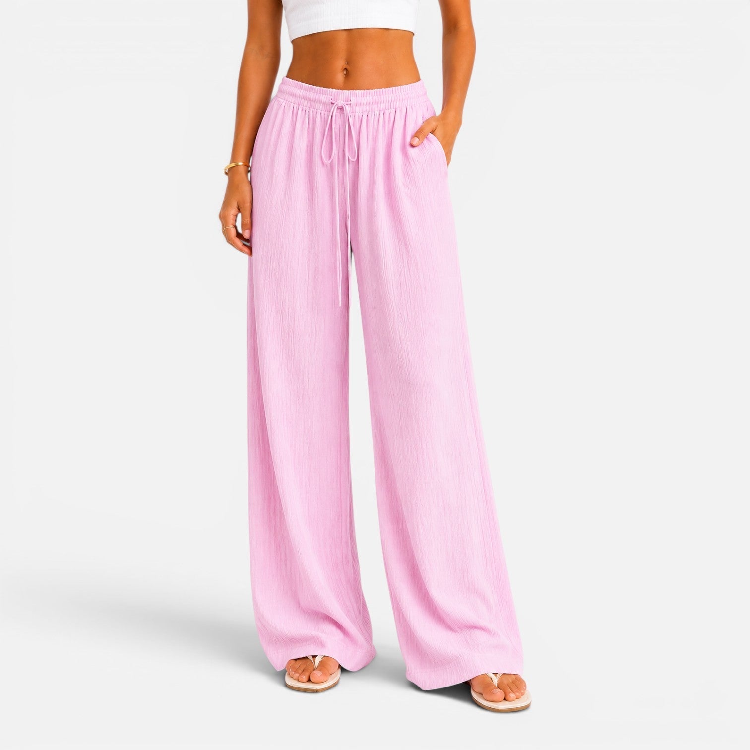 Felorro - pantalones ligeros de mujer de corte ancho