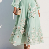Bella Jardín - Vestido midi floral verde