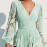 Bella Jardín - Vestido midi floral verde