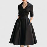 Cayetana - vestido midi con escote cruzado