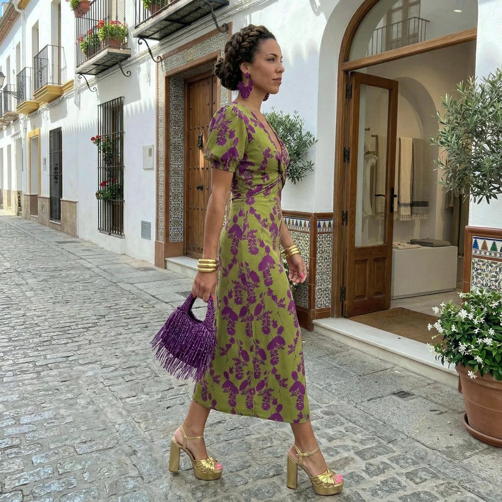 Camila™ - vestido midi con silueta ajustada