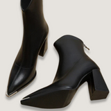 Acero - botas de cuero con puntera metálica