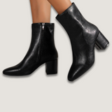Verta - botas de piel lisa con puntera cuadrada