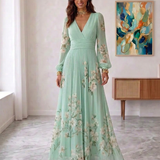 Bella Jardín - Vestido midi floral verde
