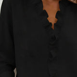 Camille - blusa con volantes y cuello en V