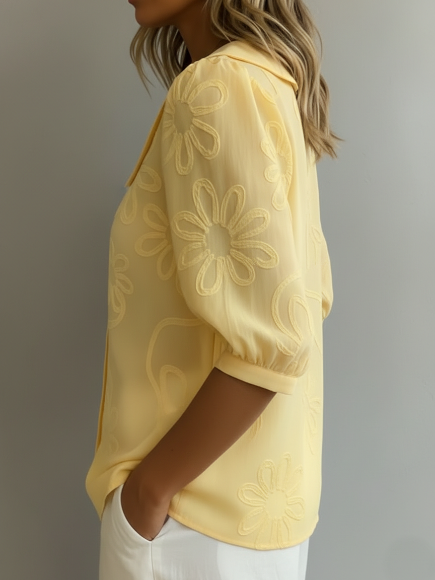 Soléa Bloom / Blusa ligera floral de elegancia natural