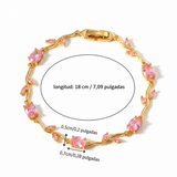 Violeta - pulsera de cristales rosados