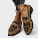 Féline - mocasines de ante con estampado animal