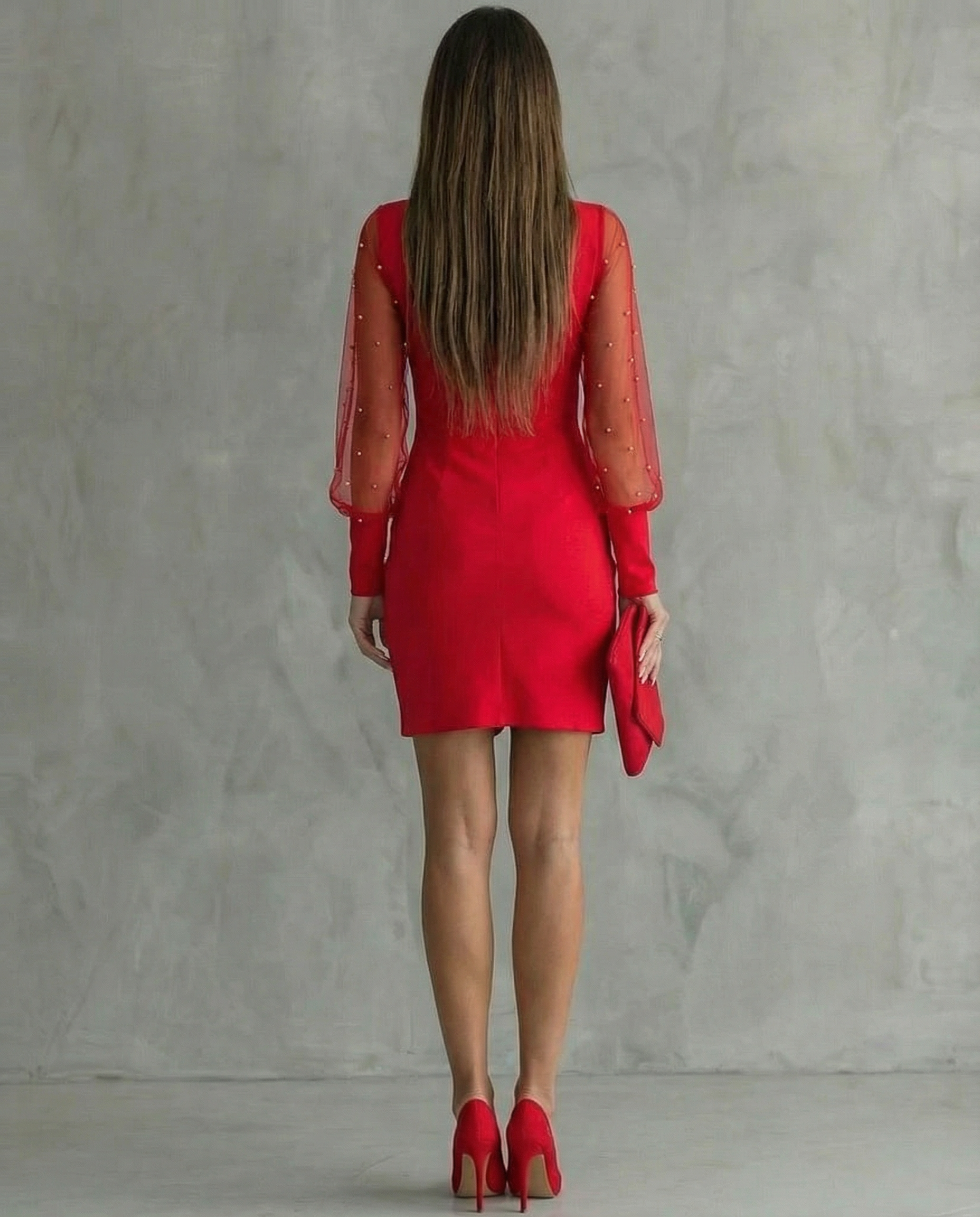 Elena - vestido con hombros descubiertos y manga larga