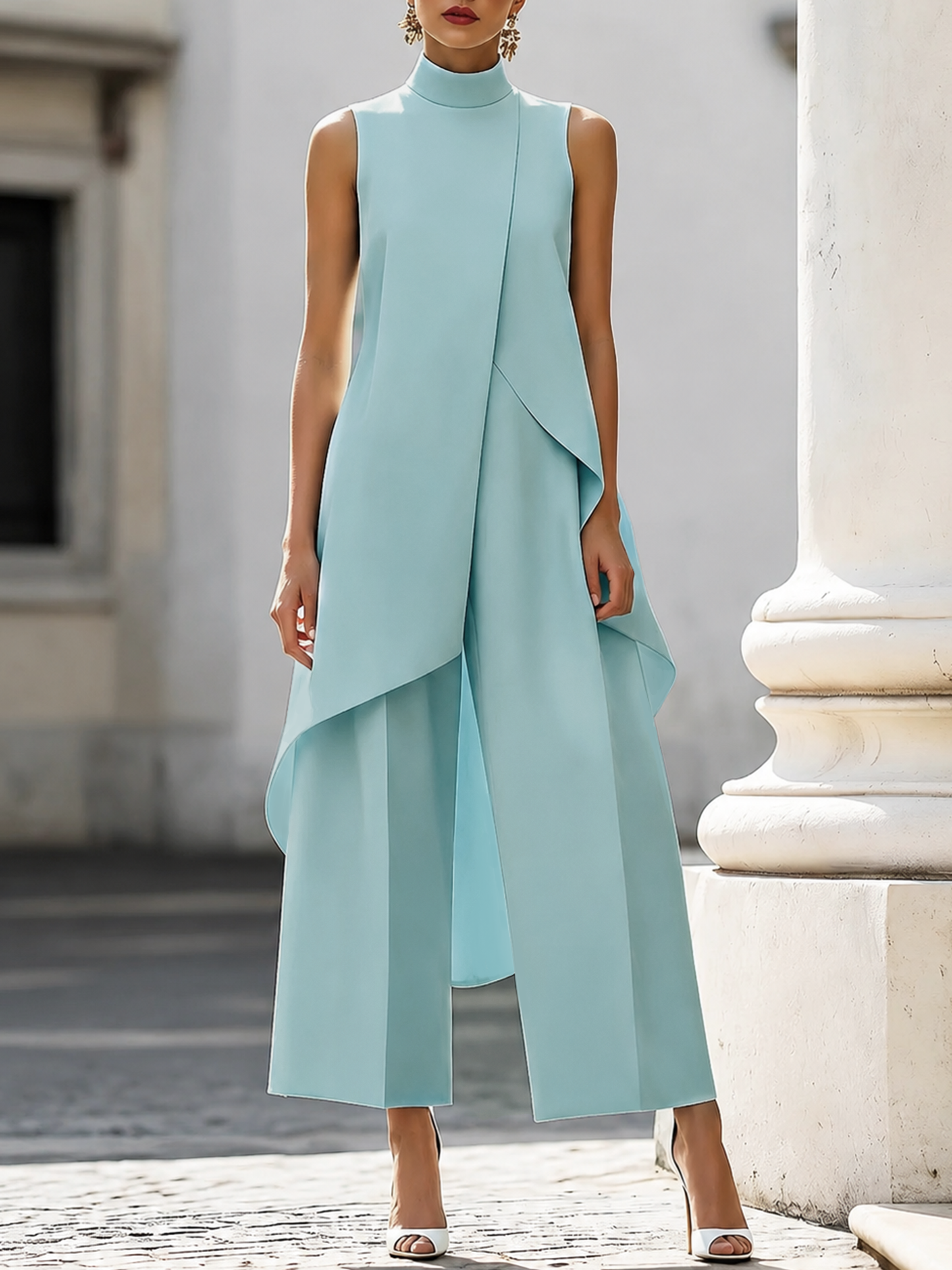 Couture - conjunto elegante con drapeado