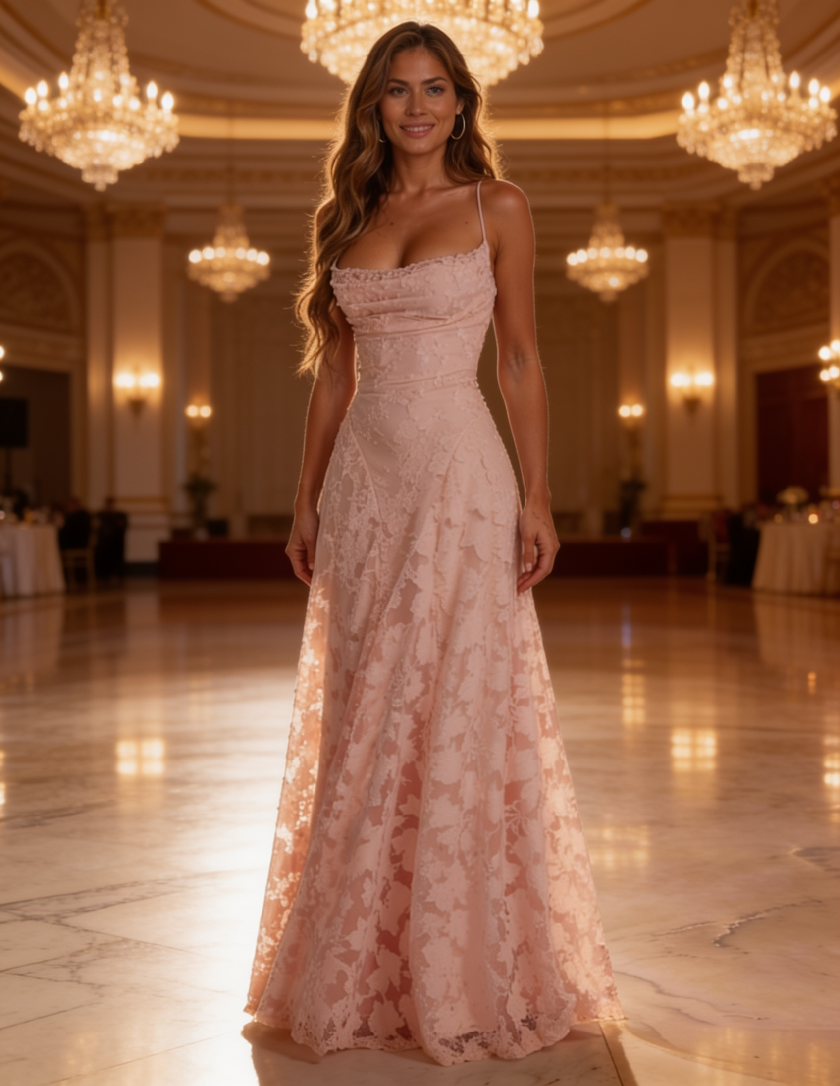 Luna Rosa - vestido largo de flores con tirantes finos y corte recto