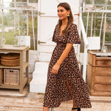 Léopardia - vestido midi leopardo