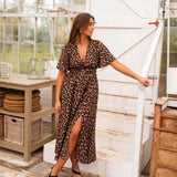 Léopardia - vestido midi leopardo