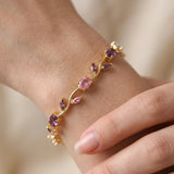 Violeta - pulsera de cristales rosados