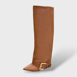 Botas Altas Mujer Tacón Fino con Hebilla